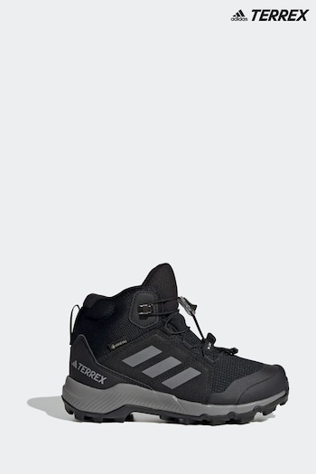 adidas Black Terrex Mid Gore-Tex Hiking Boots Announcement (D37774) | £80
