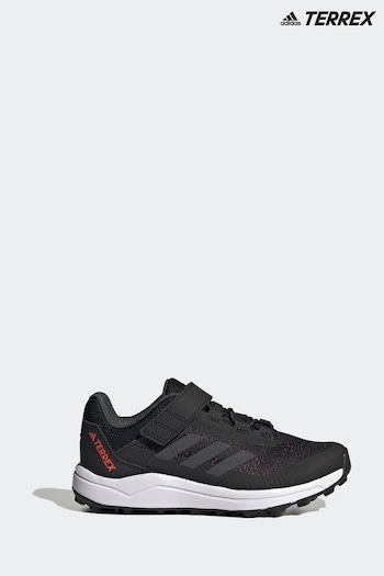 adidas Black Kids Terrex Agravic Flow Hook-and-Loop Trail orbgrn Trainers (D37897) | £60