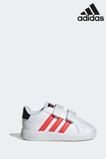 adidas Red/White Infant Grand Court 2.0 Trainers (D37930) | £23