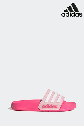 adidas vibes Pink Kids Adilette Youth Sliders (D37973) | £18