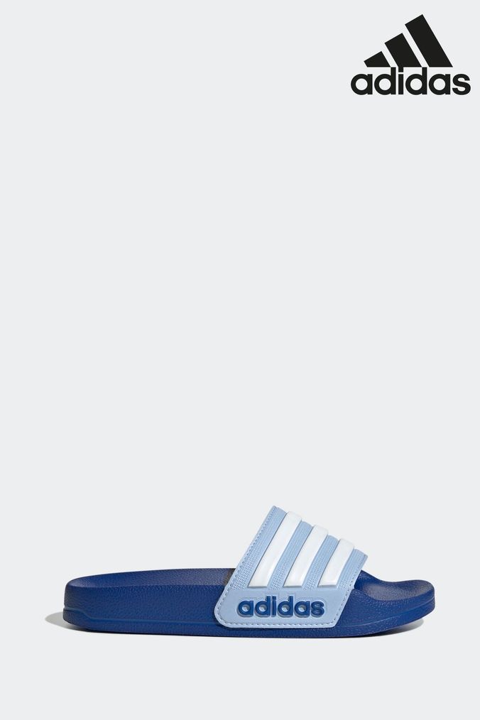 adidas Blue Adilette Youth/Junior Sliders (D37974) | £18