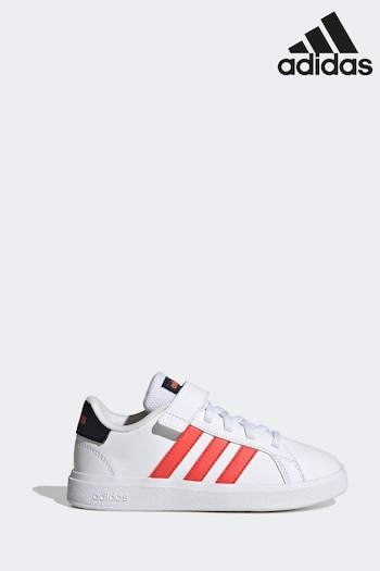 adidas Red/White GRAND COURT 2.0 EL Trainers (D37979) | £28
