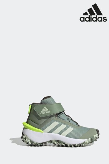 adidas Green Sportswear Kids Fortatrail Fleece Lined Winter Boots (D38055) | £55