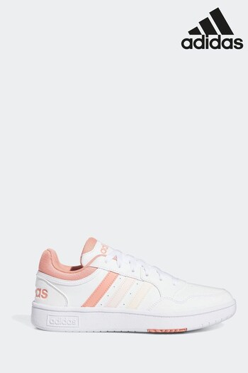 adidas White Hoops 3.0 Sneakers (D38067) | £60