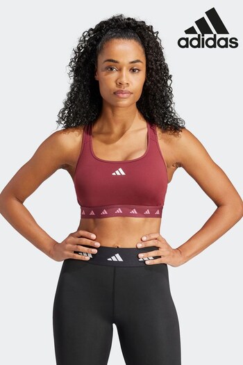 adidas Red Powerreact Training Medium-Support Techfit Bra (D38204) | £35