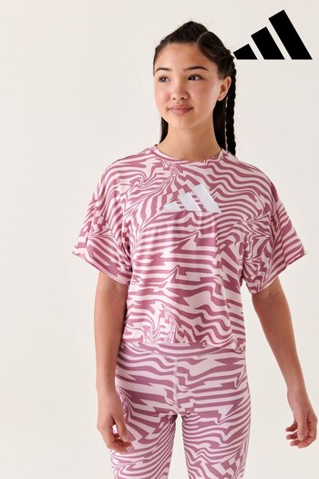 adidas Pink Sportswear Training Short Sleeve T-Shirt (D38299) | £23