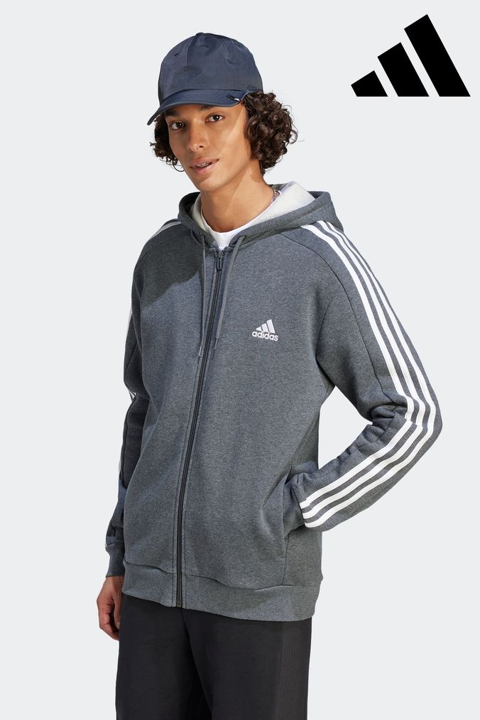 Adidas zip up hoodie mens store