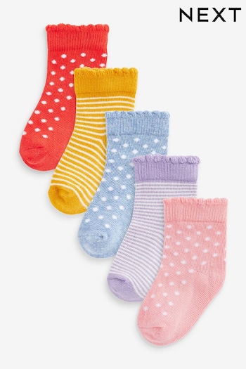 Multi Baby Socks 5 Pack (0mths-2yrs) (D38382) | £6.50