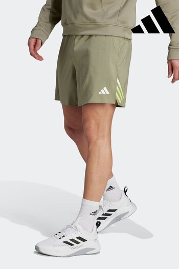 adidas Green Performance Train Icons 3-Stripes Training Shorts (D38470) | £38