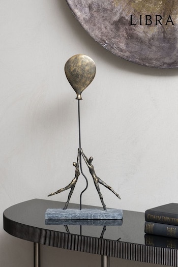 Libra Bronze Romantic Sculpture of Couple Holding Giant Balloon (D38531) | £99