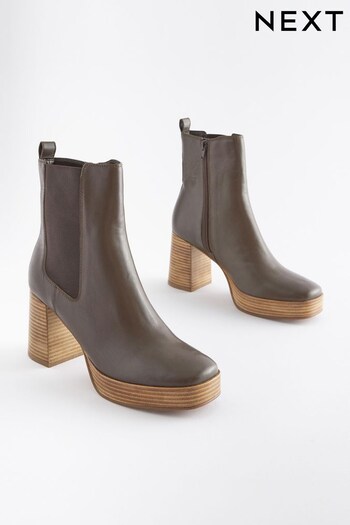 Chocolate Brown Forever Comfort® Platform Ankle Boots (D38603) | £75