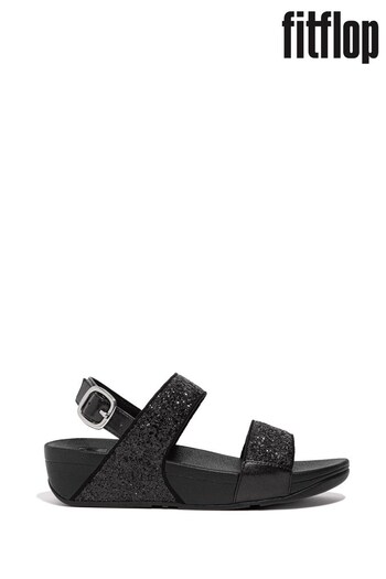 FitFlop Black Lulu Glitter Back Strap Sandals (D38780) | £70