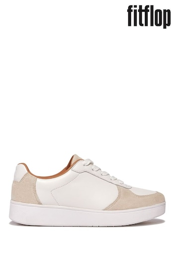 FitFlop Rally Leather/Suede Panel Trainers (D38788) | £100