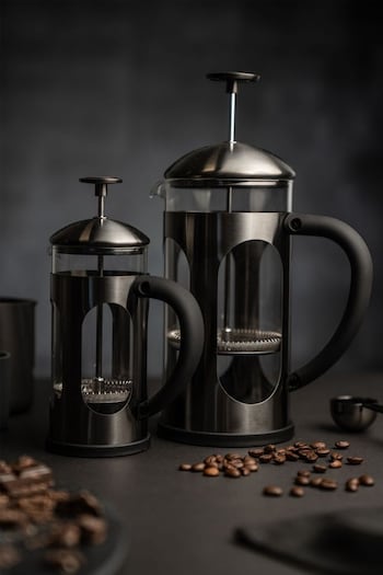 SIIP Black 3 Cup Gunmetal And Stainless Steel Cafetiere (D38886) | £23