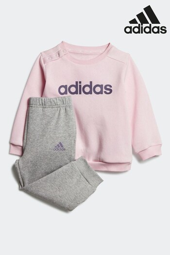adidas Pink Sportswear Infant Essentials Lineage Jogger Set (D38950) | £25