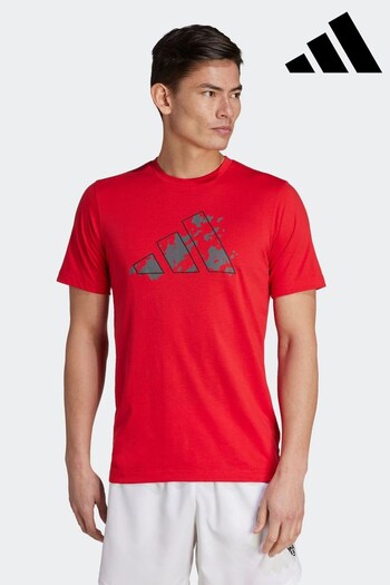 adidas Red Performance Train Essentials Seasonal Training Graphic T-Shirt (D38961) | £28
