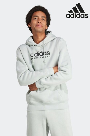 adidas Boy Grey Sportswear ALL SZN Fleece Graphic Hoodie (D38973) | £50
