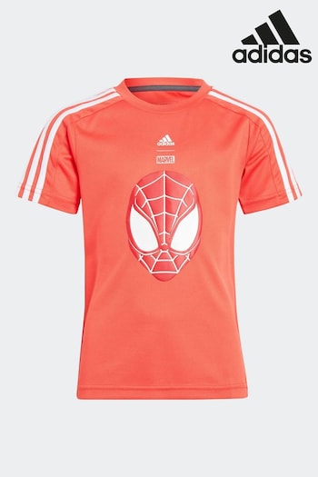 adidas ue34 Red Kids Marvel Spider-Man T-shirt (D38990) | £23