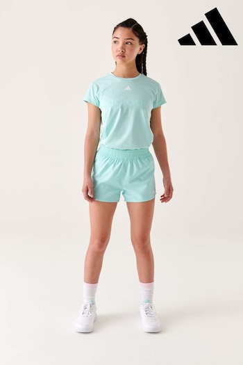 adidas Green carbonbraidwear Training Essentials Aeroready 3-Stripes Shorts (D39107) | £18