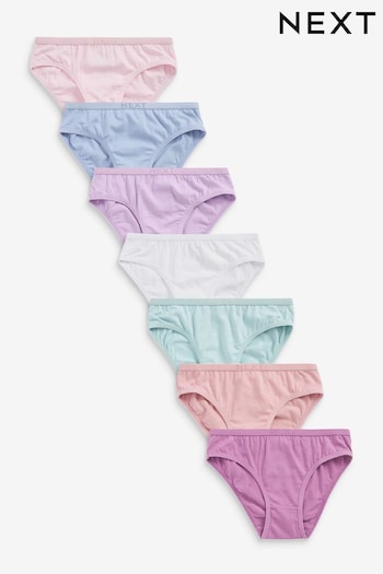 Pink/Purple 7 Pack Bikini Briefs (2-16yrs) (D39123) | £11 - £15