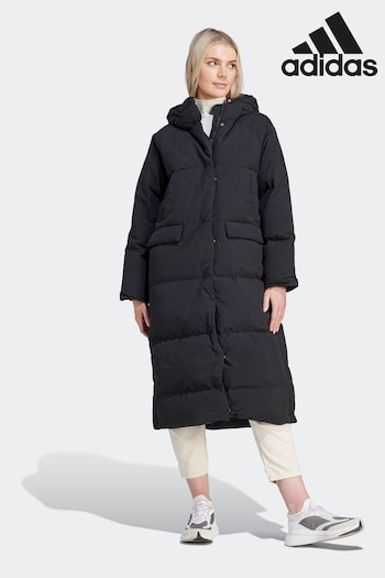 adidas release Black Sportswear Outdoor Big Baffle Down Coat (D39136) | £300