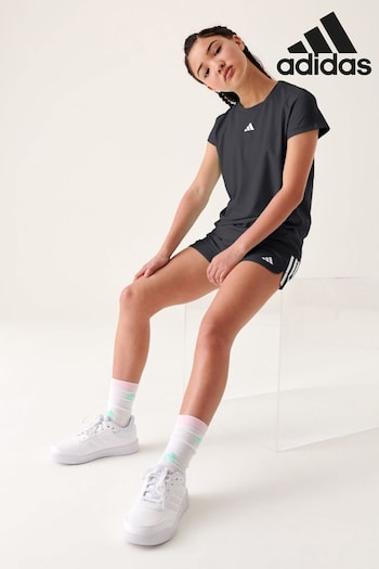 adidas Black Sportswear Training Aeroready 3-stripes T-shirt (D39145) | £18
