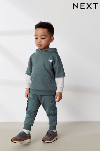 Teal Blue Hoodie suit and Joggers Utility Hoodie suit & Jogger Set (3mths-7yrs) (D39318) | £20 - £24