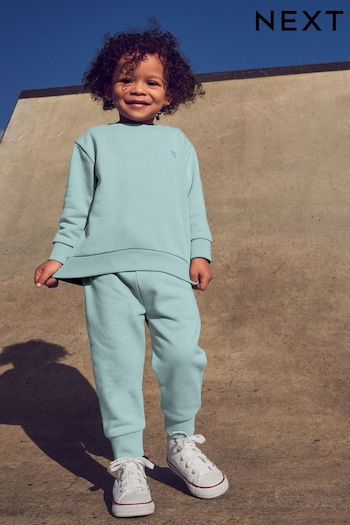 Mineral Blue Jersey Sweatshirt And Joggers Set (3mths-7yrs) (D39320) | £12 - £16