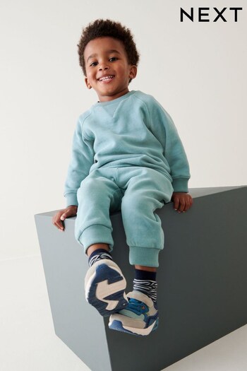 Mineral Blue Sweatshirt and Joggers Oversized Soft Touch Jersey (3mths-7yrs) (D39323) | £15 - £19