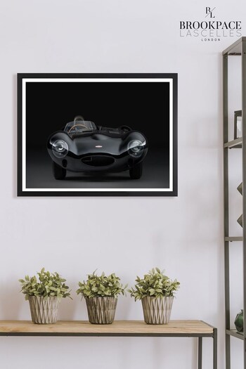 Brookpace Lascelles Black Jaguar D Type Framed Wall Art (D39469) | £160