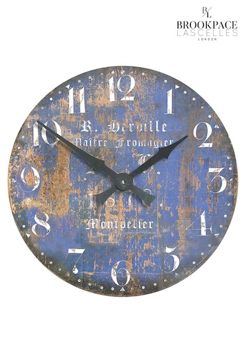 Brookpace Lascelles Blue Large Montpellier Cheesemaker's Wall Clock (D39485) | £55