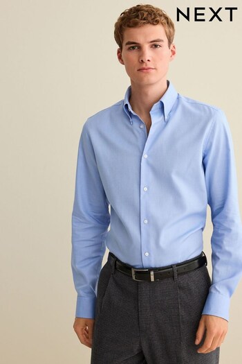 Blue Dobby Slim Fit Heritage Formal Shirt (D39552) | £36