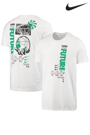 Nike White NBA Move 2 Zero Courtside T-Shirt (D39594) | £38