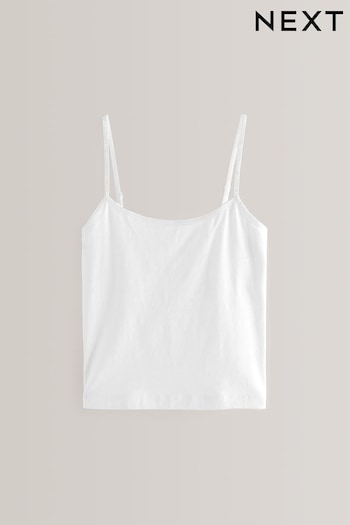 White 1 Pack Cami Vest With Inner Crop Top Shelf (9-16yrs) (D39679) | £5.50 - £10