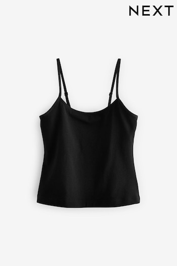Black 1 Pack Cami Vest With Inner Crop Top Shelf (9-16yrs) (D39680) | £5.50 - £10