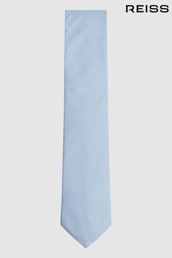 Reiss Soft Blue Ceremony Textured Silk Tie (D39988) | £48
