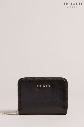 Ted Baker Lilleee Small Black Zip Around Metallic Purse (D40099) | £40