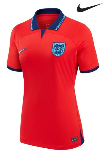 Nike Red Blank England Womens Away Stadium Football Shirt 2022 (D40209) | £75
