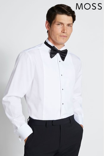 MOSS Regular Fit Wing Collar Marcella White Dress Shirt (D40358) | £60