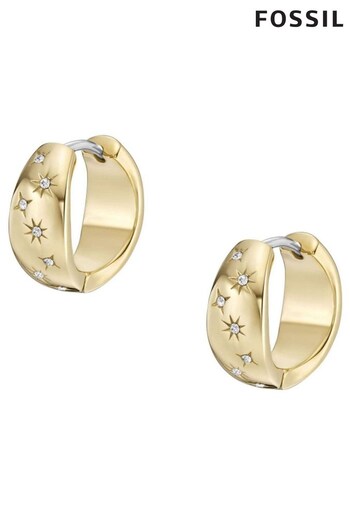 Fossil Ladies Gold Tone Jewellery Earrings (D40634) | £49