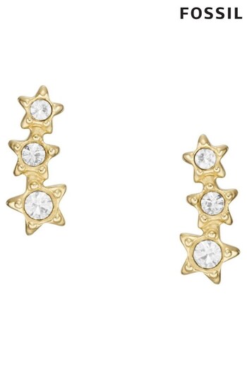 Fossil Jewellery Ladies Gold Tone Earrings (D40669) | £35