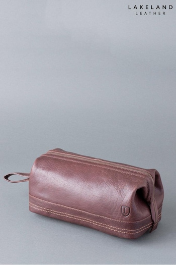 Lakeland Leather Keswick Brown Leather Washbag (D40681) | £50
