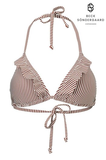 Becksondergaard Brown Striped Bikini Top (D40727) | £38