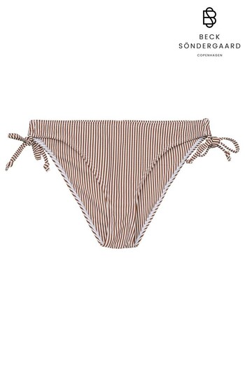 Becksondergaard Brown Striped Bikini Briefs (D40728) | £38