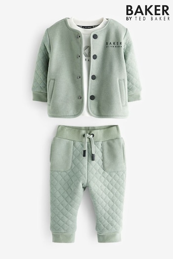 Baker by Ted Baker Green Quilted 3 Piece Set (D40762) | £45 - £47