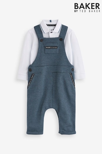 Baker by Ted Baker Navy Polo and Dungaree Set (D40763) | £35 - £37
