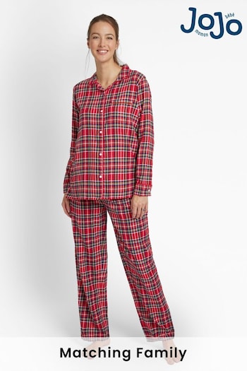 JoJo Maman Bébé Red Tartan Maternity & Nursing Pyjama Set (D40970) | £39.50