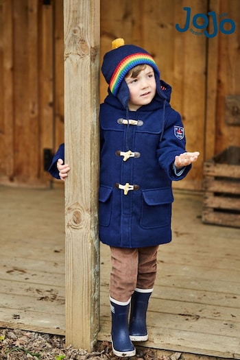 JoJo Maman Bébé Navy Kids' Classic Duffle Coat (D41001) | £55.50
