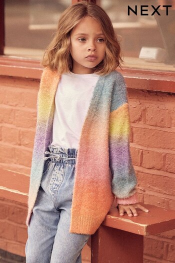 Rainbow Long Cosy Cardigan (3-16yrs) (D41070) | £20 - £25