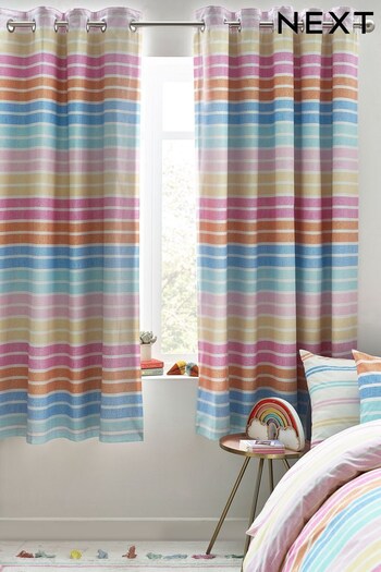 Multi Stripe Eyelet Blackout curtains (D41232) | £36 - £76